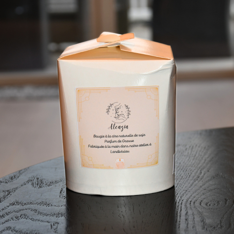 Duftlys fra Alcazia eske baksiden