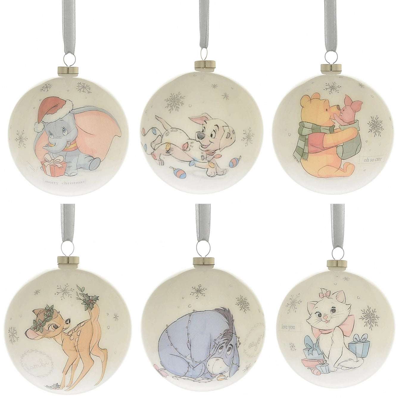 Julekule-sett 6 stykk nydelige Disney figurer