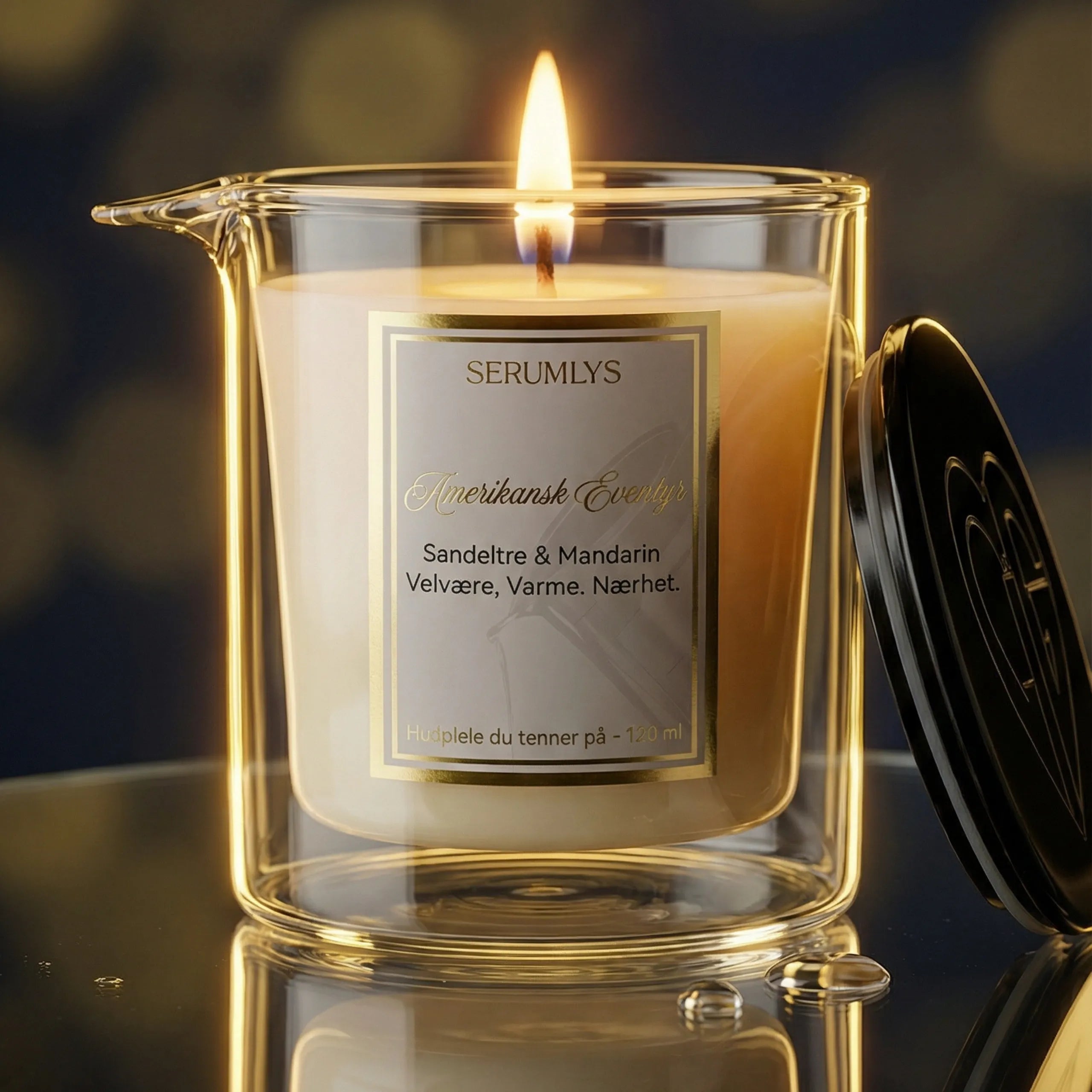 Sandeltre og mandarin hudpleie naturlige oljer til han. Maskulin duft, spaopplevelse og egenomsorg. Varme oljer som smelter og trekker godt inn i huden. Vintertørr hud. Luksus hjemme på ditt egent bad, med norskprodusert hudpleie av høy kvalitet.