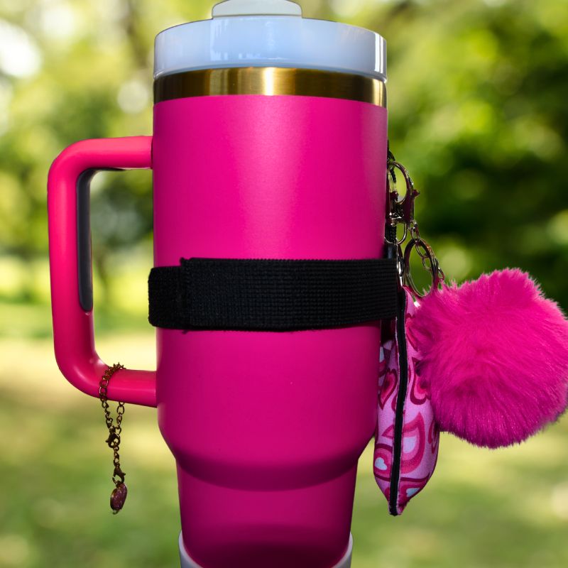 Baksiden av termokoppen når vesken er festet på koppen med borrelås.