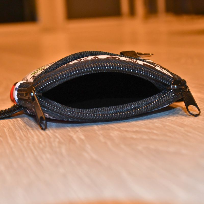 Glidelås så man ikke trenger å være redd for at noe faller ut av vesken.