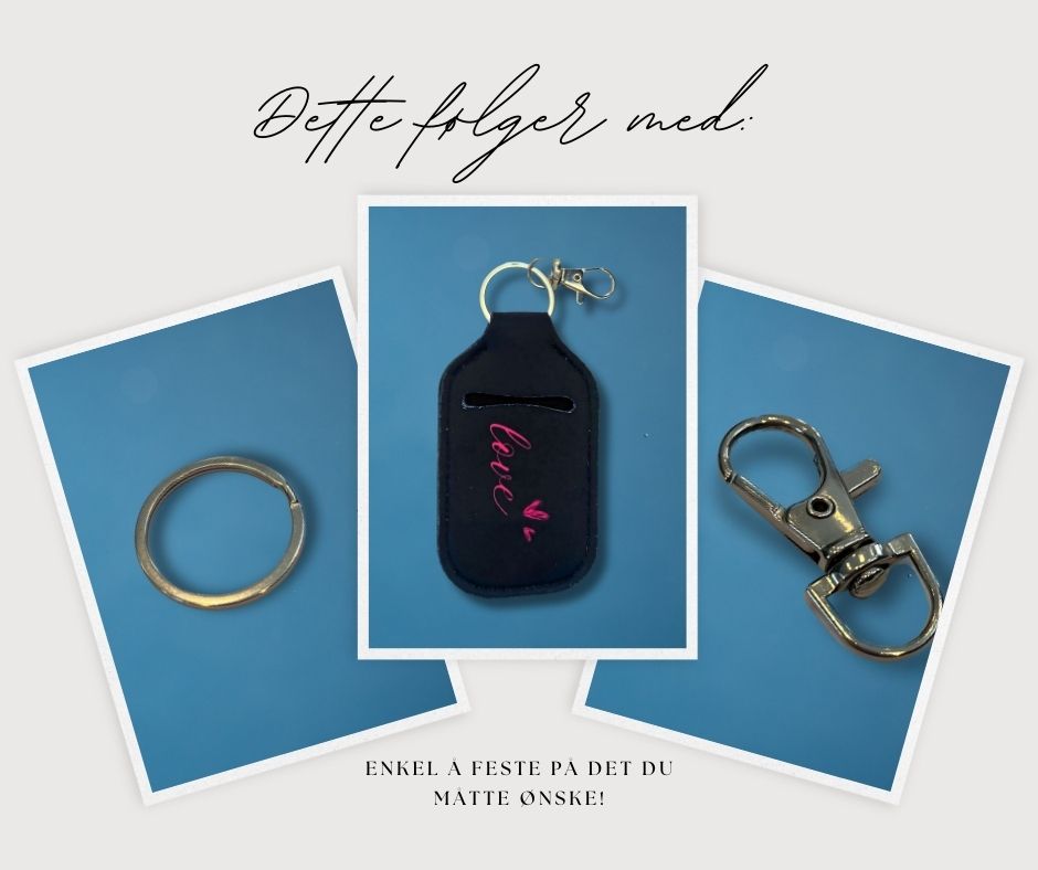 Dette følger med på til nøkkelringen til airpods. Krok og ring så den enkelt kan festes på det du måtte ønske.
