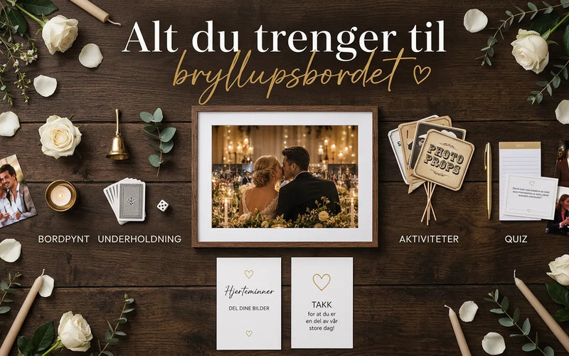 Underholdning og bordpynt til bryllup 2026 – 