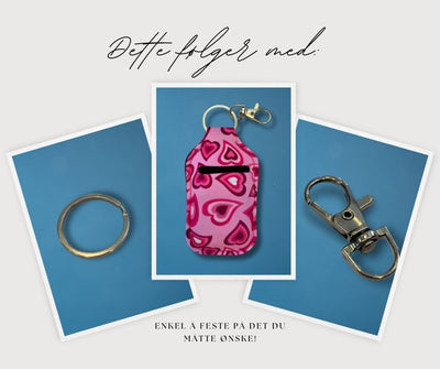 Airpodsveske som enkelt festes med krok eller ring så har du de alltid lett tilgjengelig med hjertemotiv. Håndlaget. 