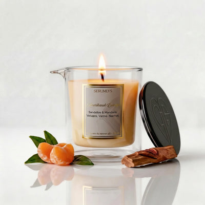 Naturlig hudpleie formet som et duftlys, med syv planteoljer, bivoks, e vitamin. Med en maskulin duft av sandeltre og mandarin. Håndlaget kosmetikk fra Norge med fokus på spa og velvære.