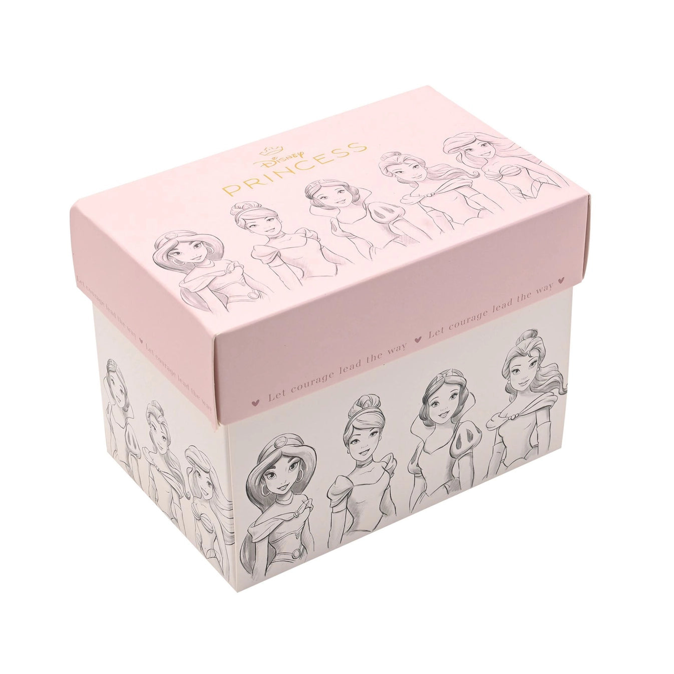Gave eske til prinsesse kruset fra Disney. Denne serien med samlekopper fra 2025 kommer i 10 forskjellige kopper med kjente figuerer fra disney. Alle koppene har en nydelig gave eske, noe som gjør det veldig lett å gi bort i gave. Nostalgi fra Disney filmene og gulldetaljer som gir følelsen av luksus. En nydelig start på dagen med disney magi. 