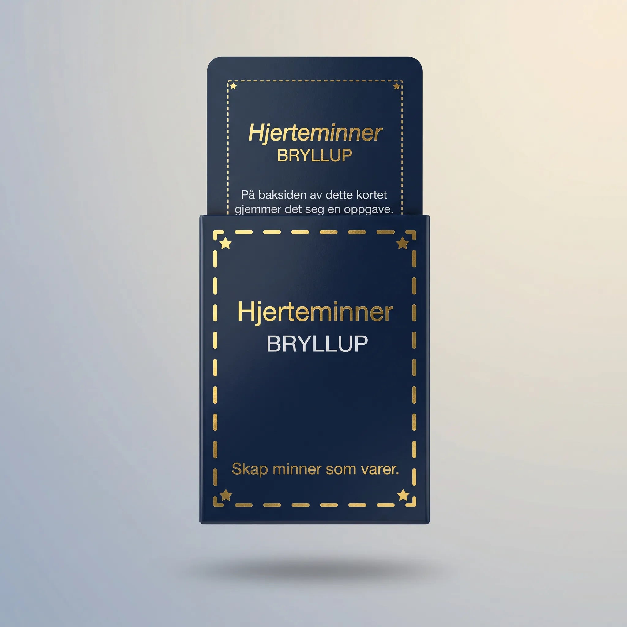 Bryllupsunderholdning som gir både minner samtidig som en utfordring. Hjerteminner er en kortstokk med masse utfordringer til gjestene i bryllupet. Brudeparet får en egen bryllups-side som alle bildene som gjestene tar kommer inn på. Brudeparet kan gå inn å se på bildegalleriet sitt i ettertid og se alle bildene og laste de ned. 
