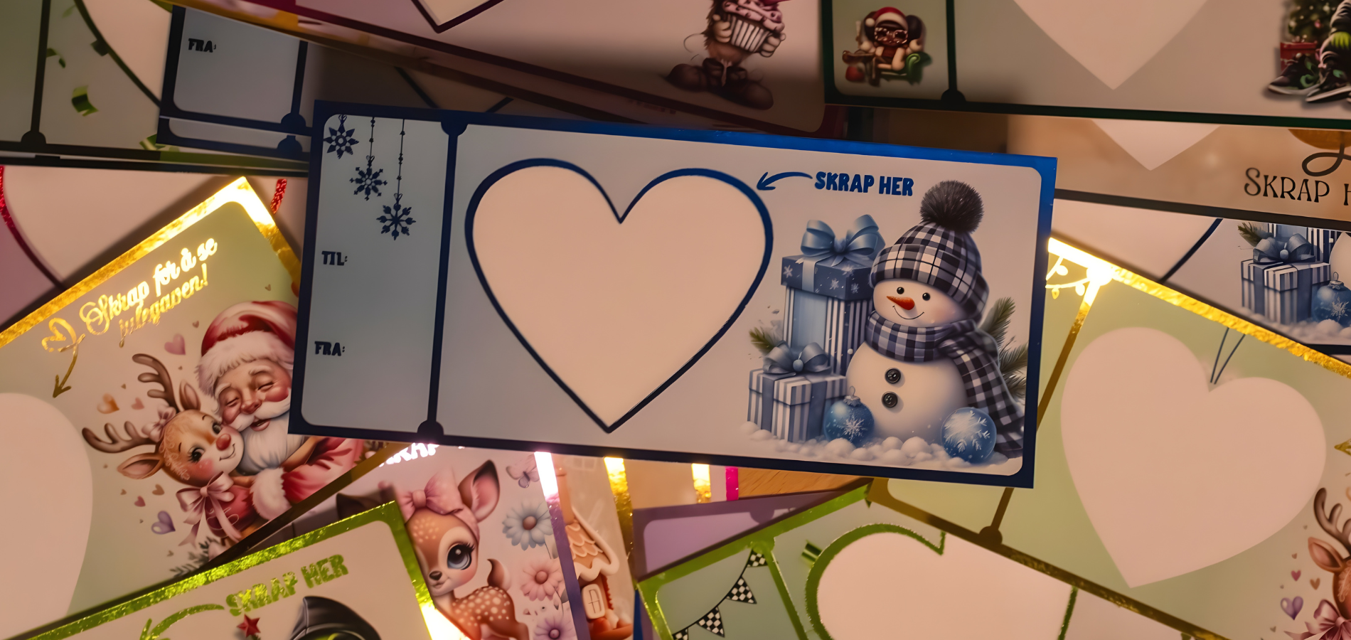 Kort og gavelapper til jul