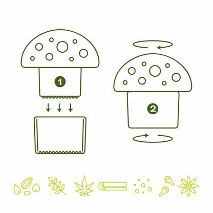 Morter som ser ut som en sopp. Her er informasjon om hva man kan bruke den til og hvordan den brukes. 