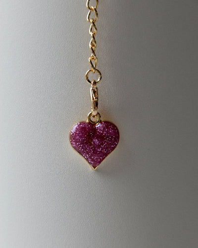 Rosa hjerte pynt til termokopp- tumbler