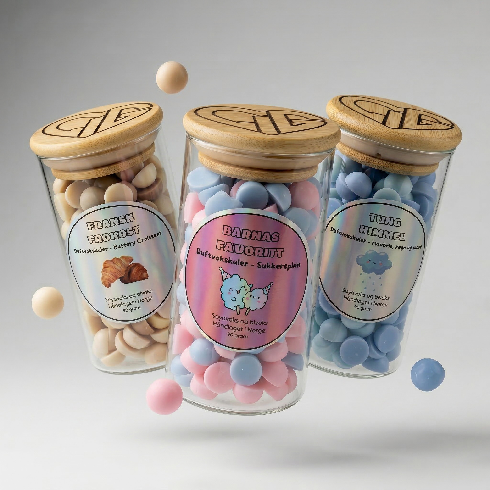 Håndlaget duftvoks – Sukkerspinn