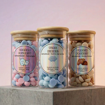 Håndlaget duftvoks - Tung himmel - Regn, havbris og mose